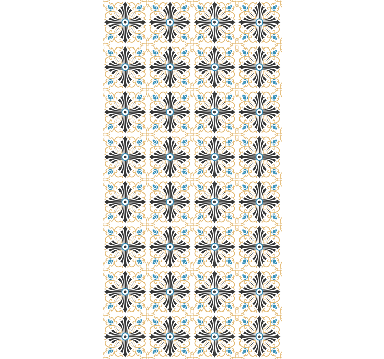 Tapet soverom retro botaniske fliser - Tenstickers