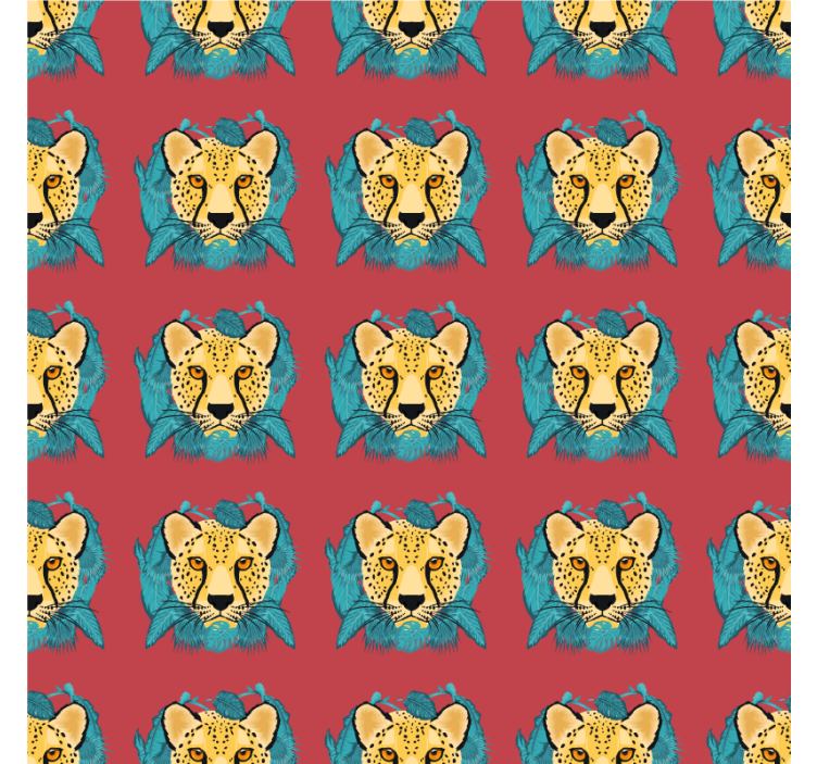 Tapet mønstre orientalsk stil leopardgrafikk - Tenstickers