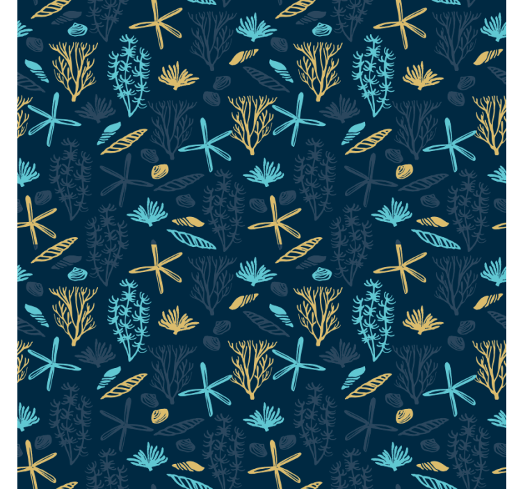 Korallinspirert motiv tapet soverom - Tenstickers