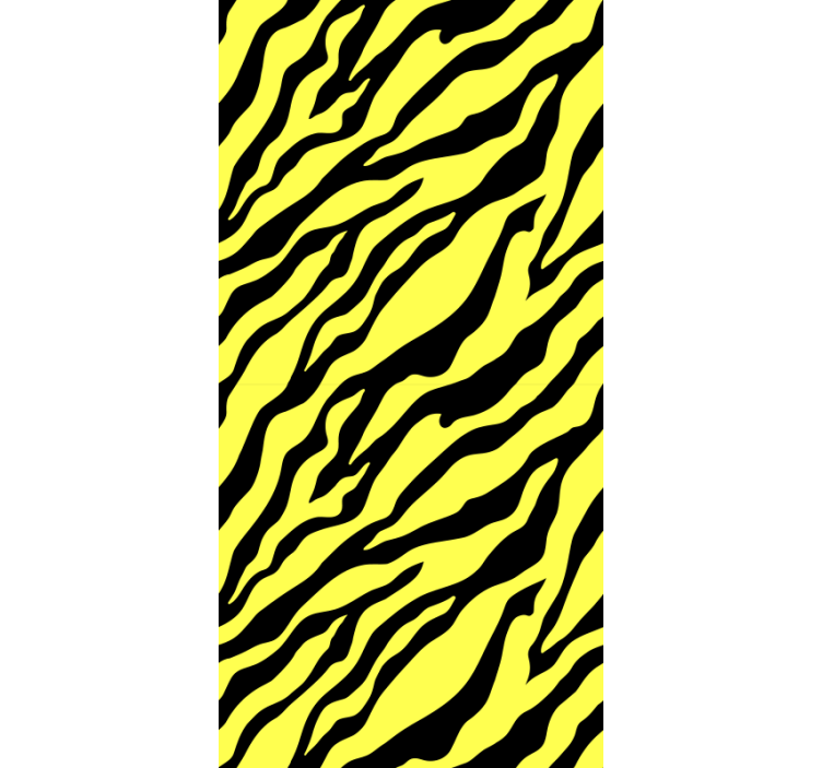 Tapet dyr gult stribet zebra design - Tenstickers