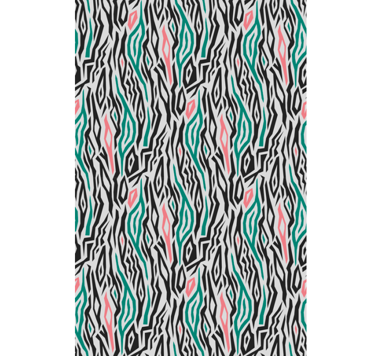 Tapet dyr blå og rosa zebra - Tenstickers