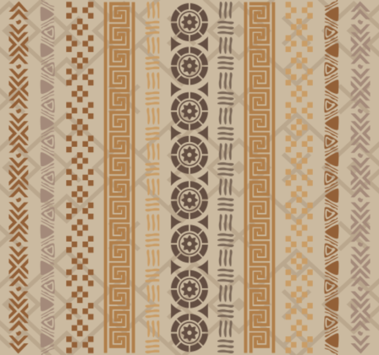 Tapet kontor puslespillstempel effekt brun - Tenstickers