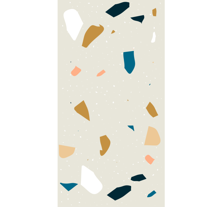 Tapet geometriske former terrazzo splash - Tenstickers