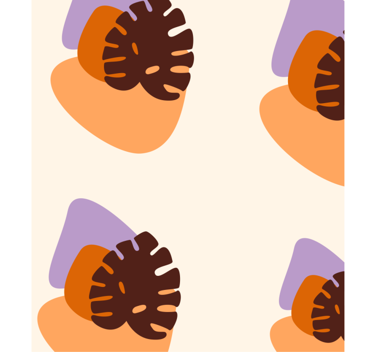 Tapet natur fargerike bladformer - Tenstickers