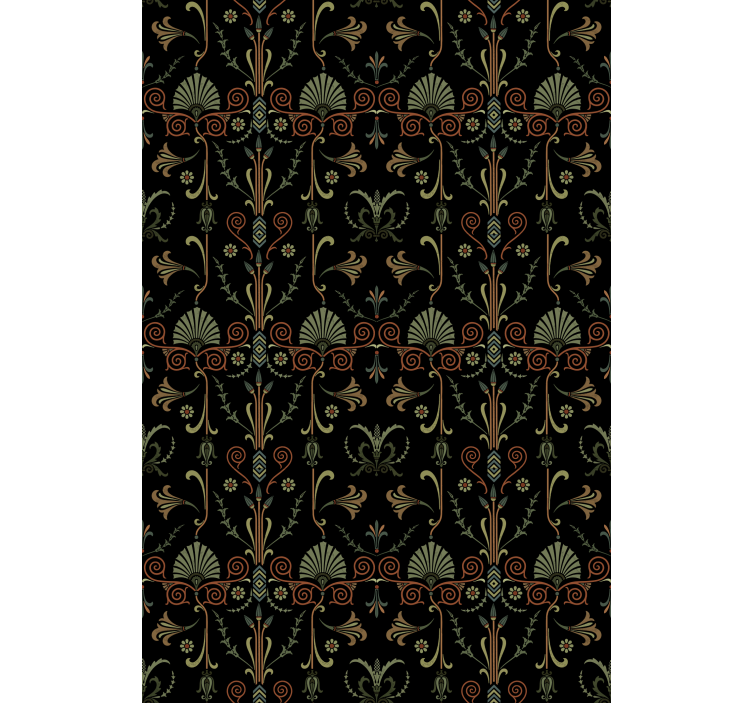 Tapet kjøkken med elegante bladmotiver - Tenstickers