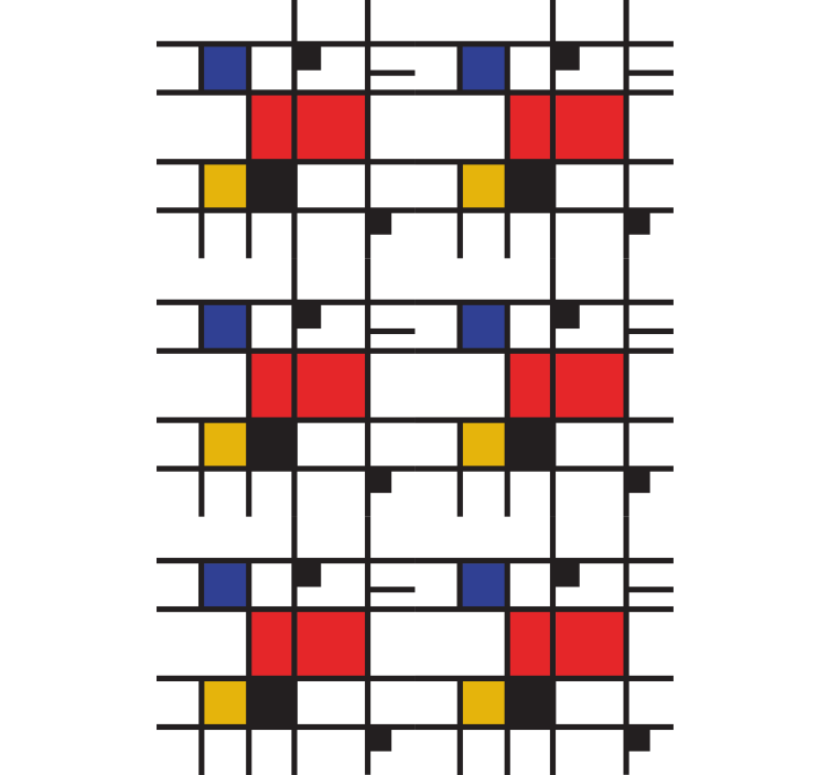 Moderne tapet med mondrian geometrisk kunst - Tenstickers