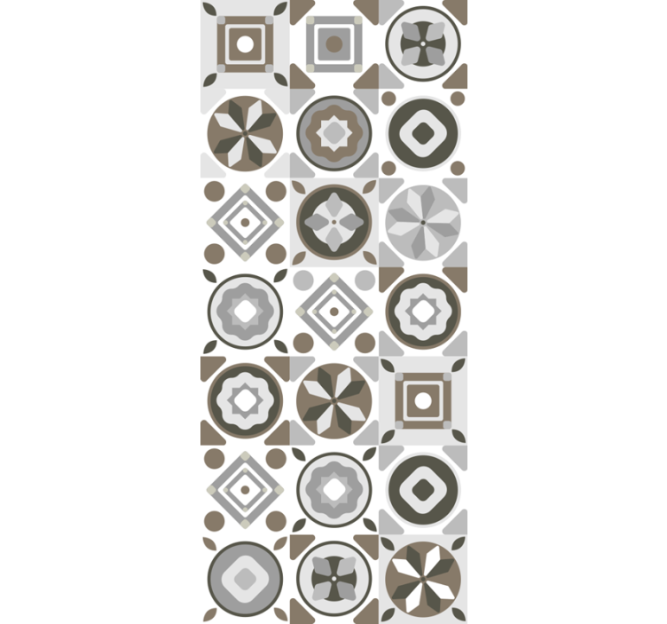 Tapet kjøkken hydraulisk i gråtoner - Tenstickers