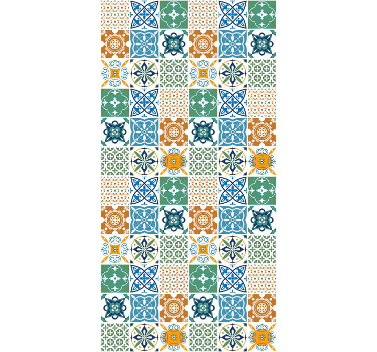 Tapet kjøkken porselensfliser miks - Tenstickers