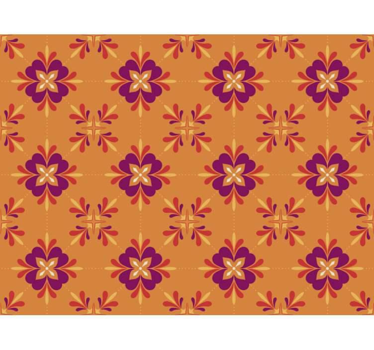 Tapet kjøkken fargerike fliser - Tenstickers