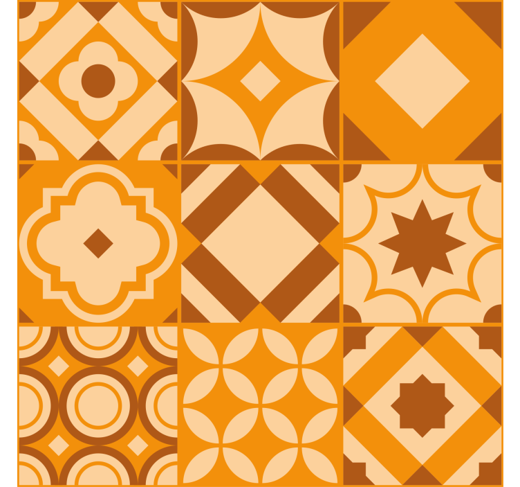 Tapet kjøkken med rustikke fliser - Tenstickers