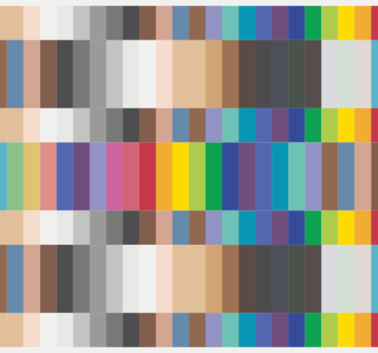 Tapet kjøkken flerfargede små firkanter - Tenstickers