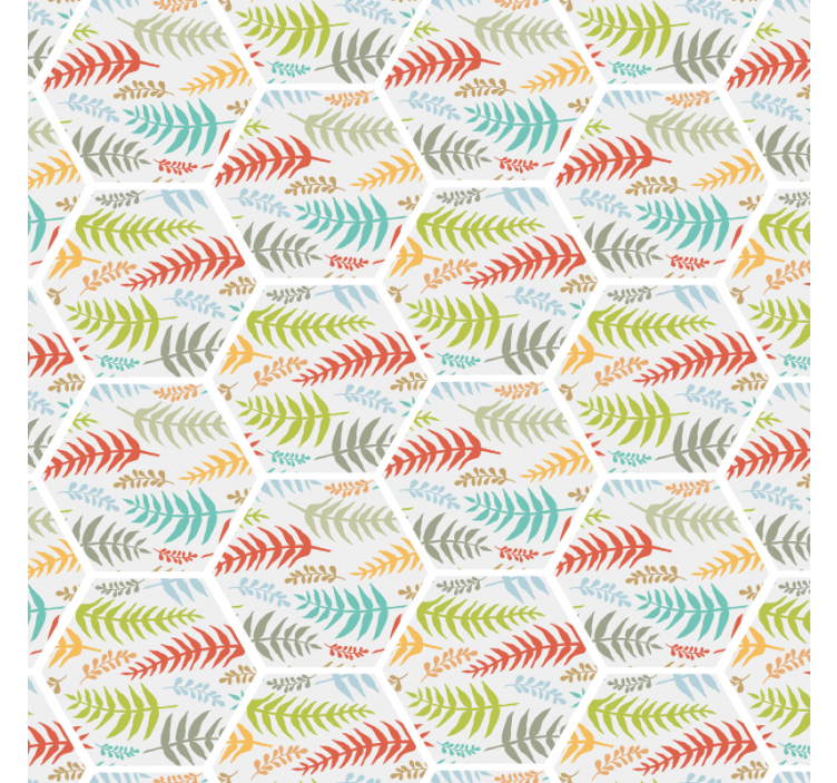 Tapet kjøkken med planter og fliser - Tenstickers