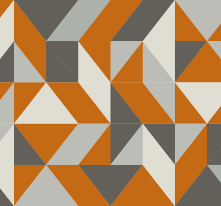 Tapet stue med vinklet trekantmønster - Tenstickers