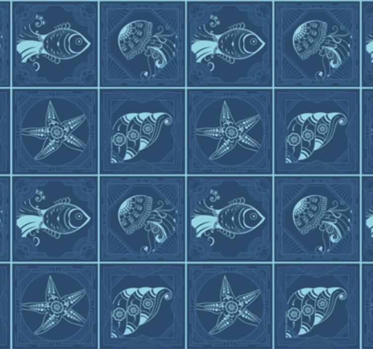 Marine liv design tapet bad - Tenstickers