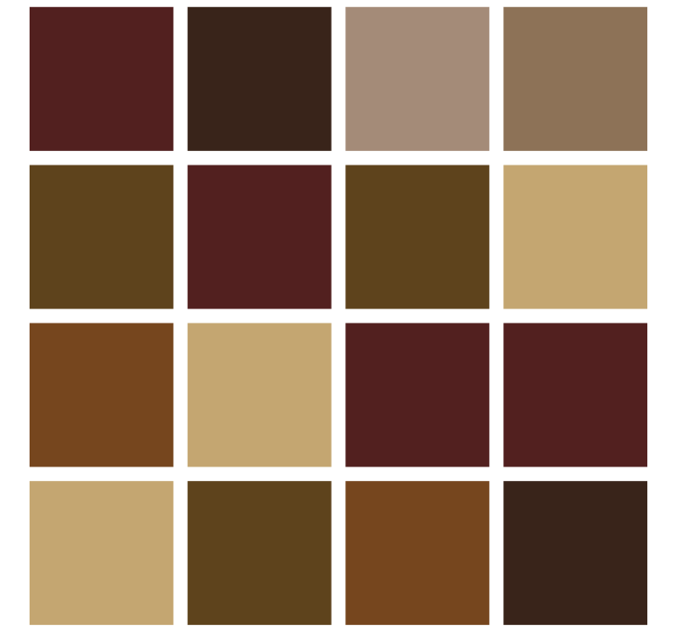 Varme fargeblokker tapet bad - Tenstickers