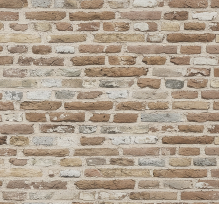 Rustikk gjenbrukt murstein tapet stue - Tenstickers