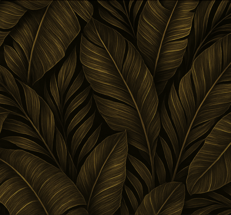 Tapet stue med gullakenter - Tenstickers