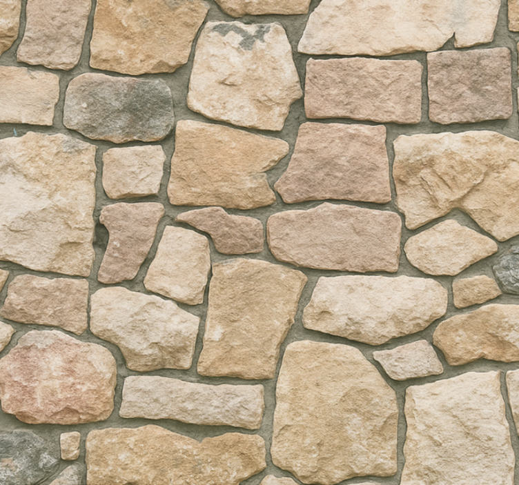 Tapet stue beige steinmønster - Tenstickers