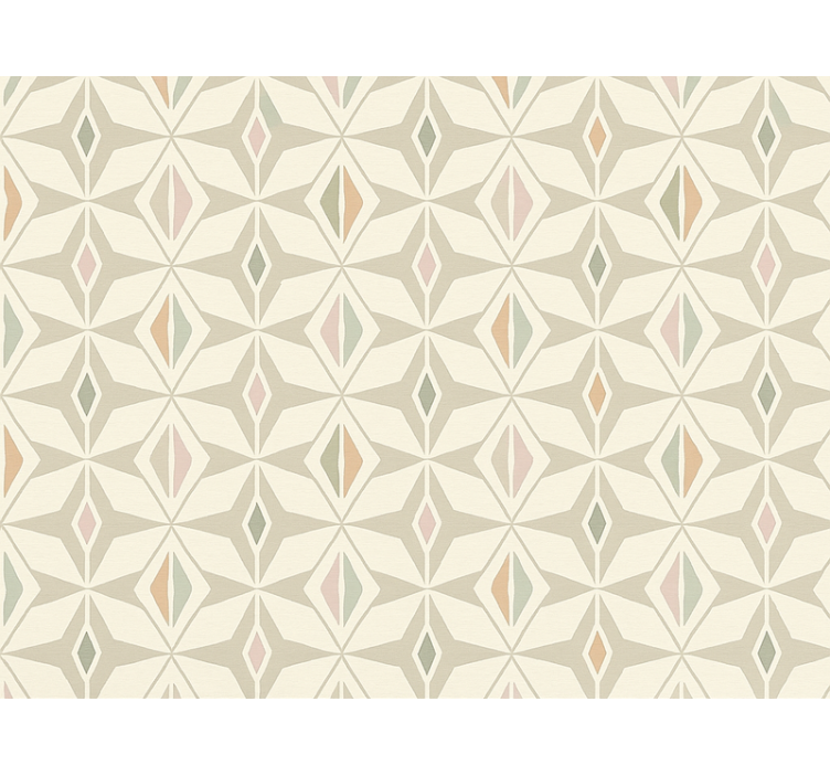 Fargerik geometrisk tapet stue - Tenstickers