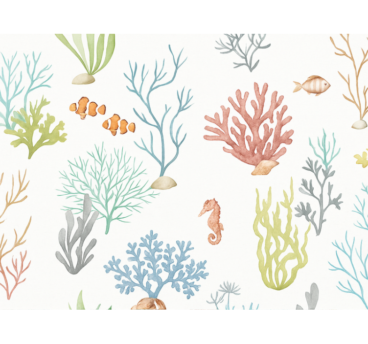 Tapet barn underwater coral - Tenstickers