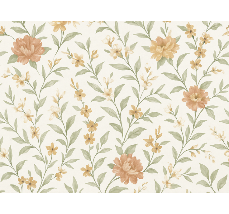 Tapet gift asiatisk blomst - Tenstickers