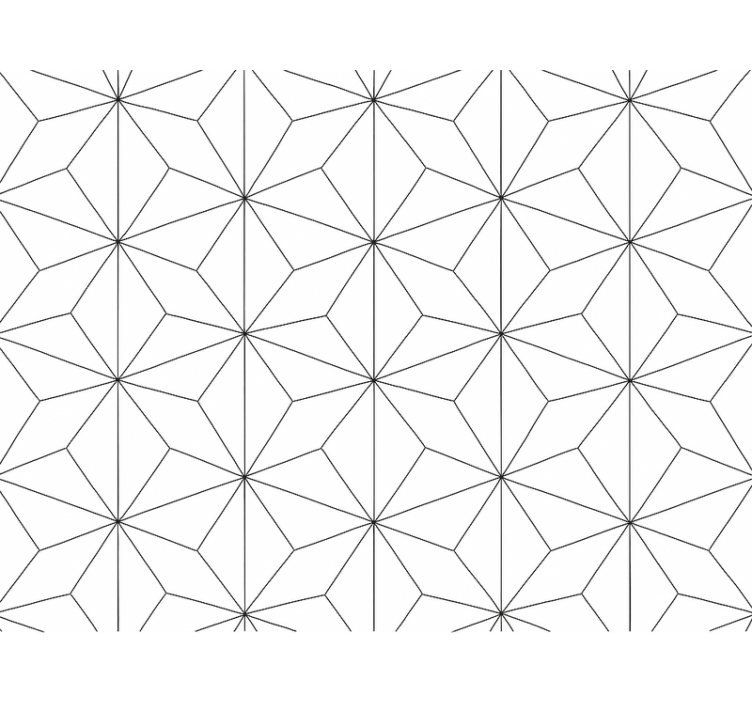 Abstract hexagon tapet stue - Tenstickers