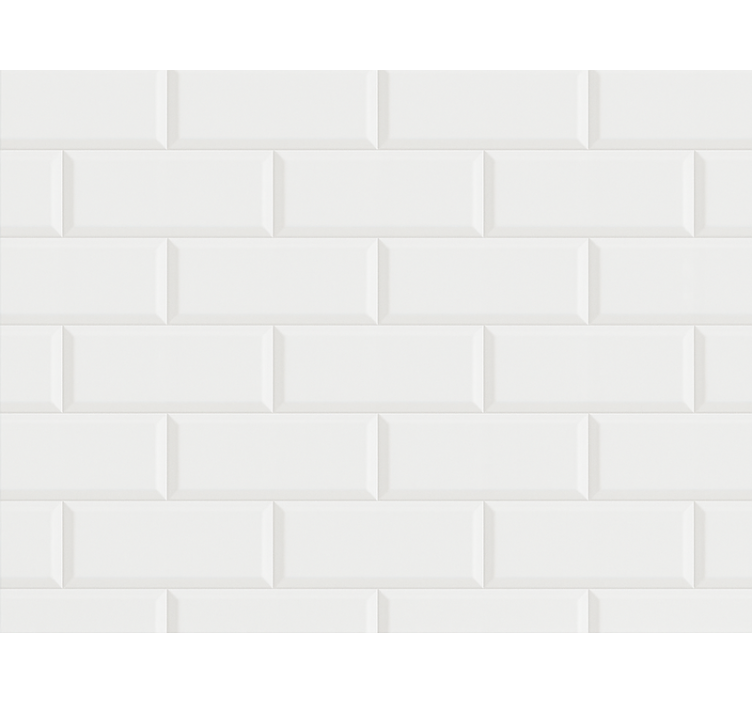 Hvit flis mønster tapet bad - Tenstickers