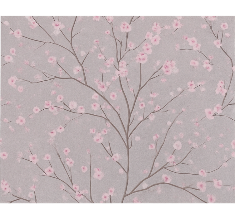 Tapet blomster dusk kirsebærblomst gren - Tenstickers