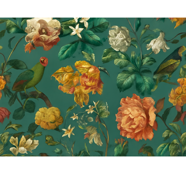 Tapet gift mørk blomsterdesign - Tenstickers