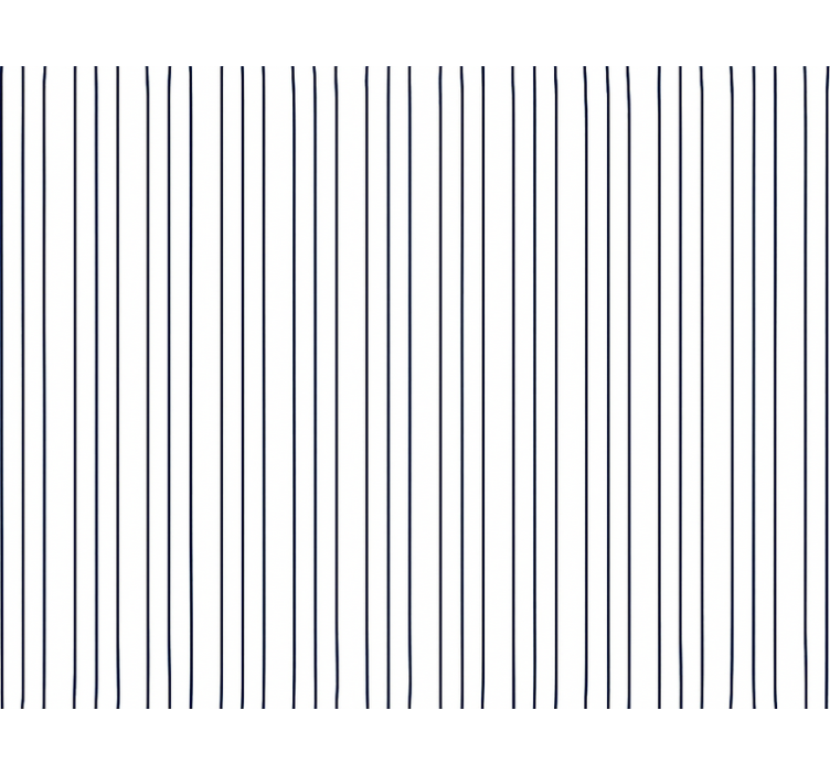 Tapet stue blå og hvite tynne striper - Tenstickers