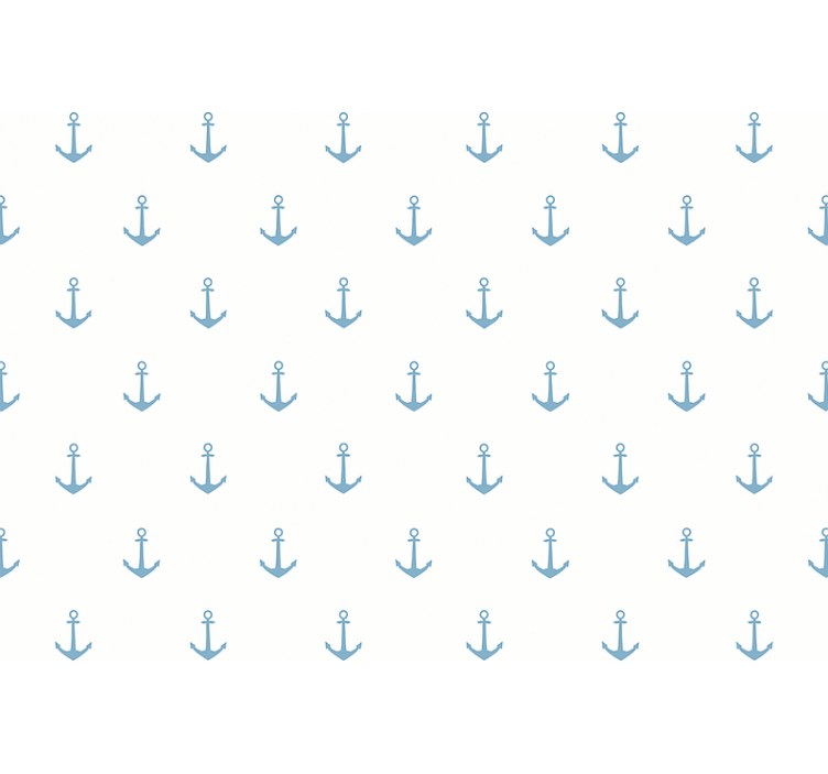 Tapet barn blå anker design - Tenstickers