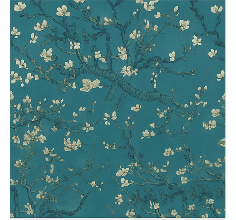 Tapet gift mørkeblått tre-design - Tenstickers