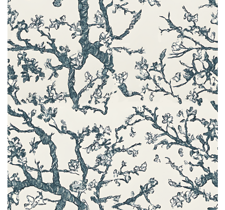 Tapet gift mørkeblå tre design - Tenstickers