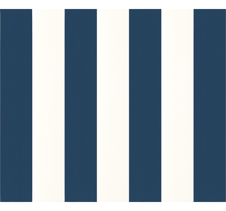 Tapet barn blå og hvite brede striper - Tenstickers