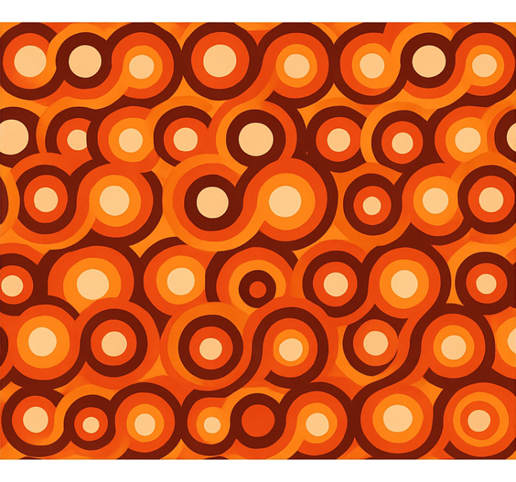 Abstract moderne varme farger figurer tapet stue - Tenstickers