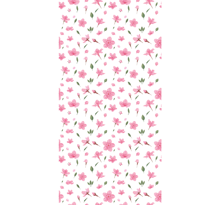 Tapet blomster akvarell pastell rosa blomster - Tenstickers