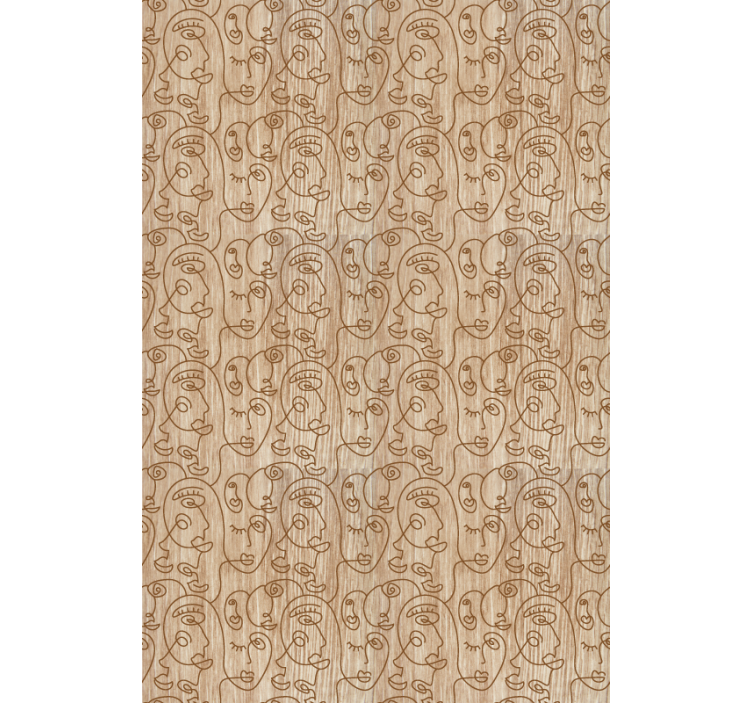 Tapet gift abstrakte beige tegnet kvinner - Tenstickers