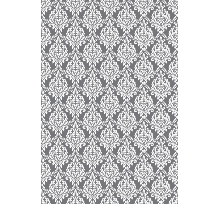 Tapet gift grå damaskmønster - Tenstickers