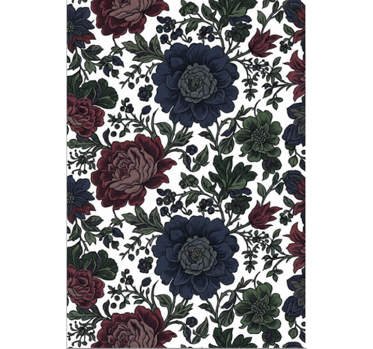 Mørk og stemningsfull blomster tapet - Tenstickers