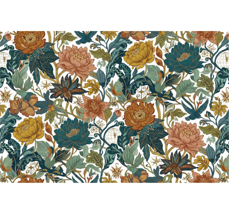 Tapet blomster living walls reise stil - Tenstickers