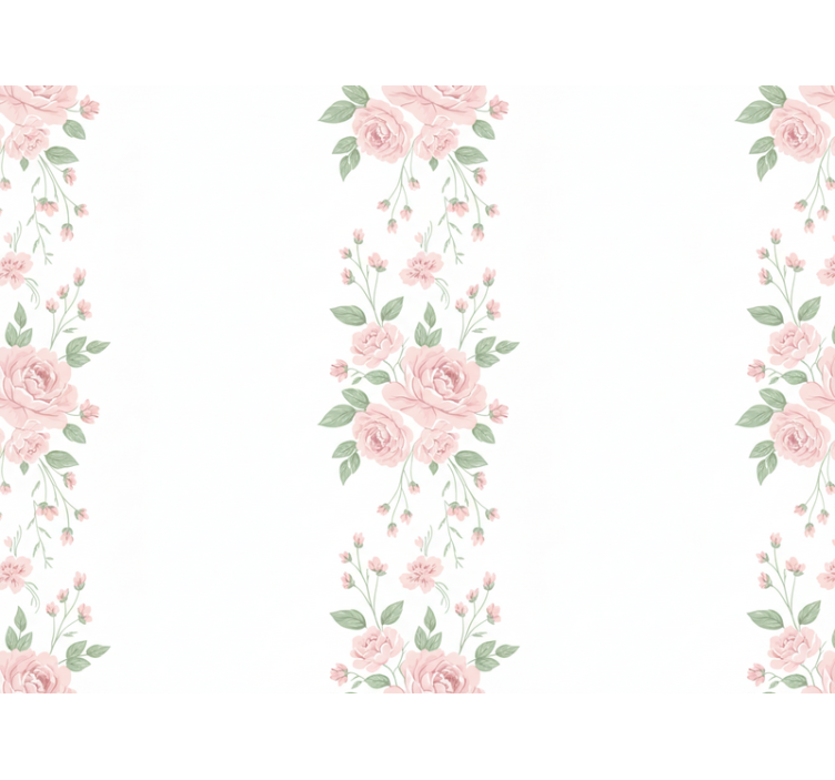 Tapet blomster lys rosa blomsterdesign - Tenstickers