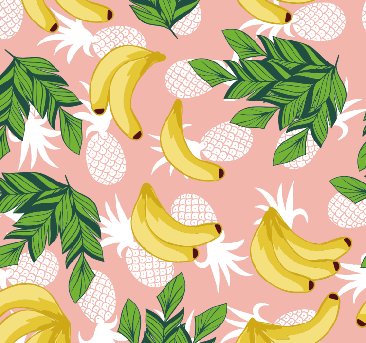 Ananas og bananer tapet på kjøkkenet - Tenstickers