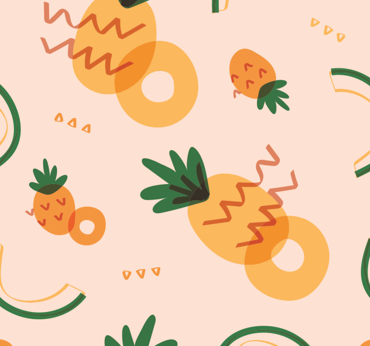 Gule og grønne ananas årgang - Tenstickers