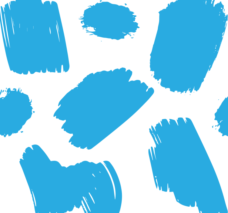 Moderne pensler blå kunst tapet - Tenstickers