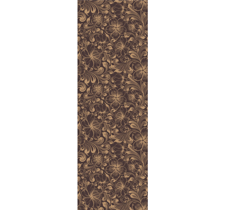 Retro ornamental blomst tapet - Tenstickers