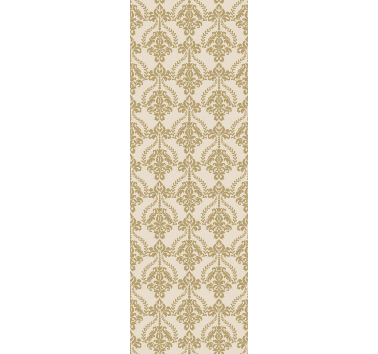 Floral beige detaljer tapet vintage - Tenstickers