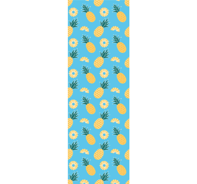 Tropisk ananastrykk tapet dyr - Tenstickers