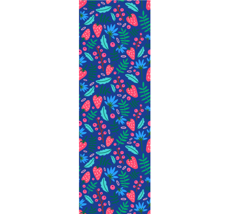 Botaniske blomstermønstre tapet grønne blader - Tenstickers