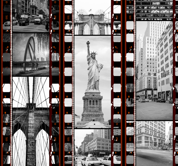 Collage av new york tapet - Tenstickers