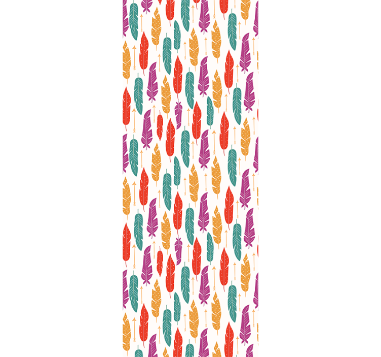 Etniske fjær vintage tapet - Tenstickers